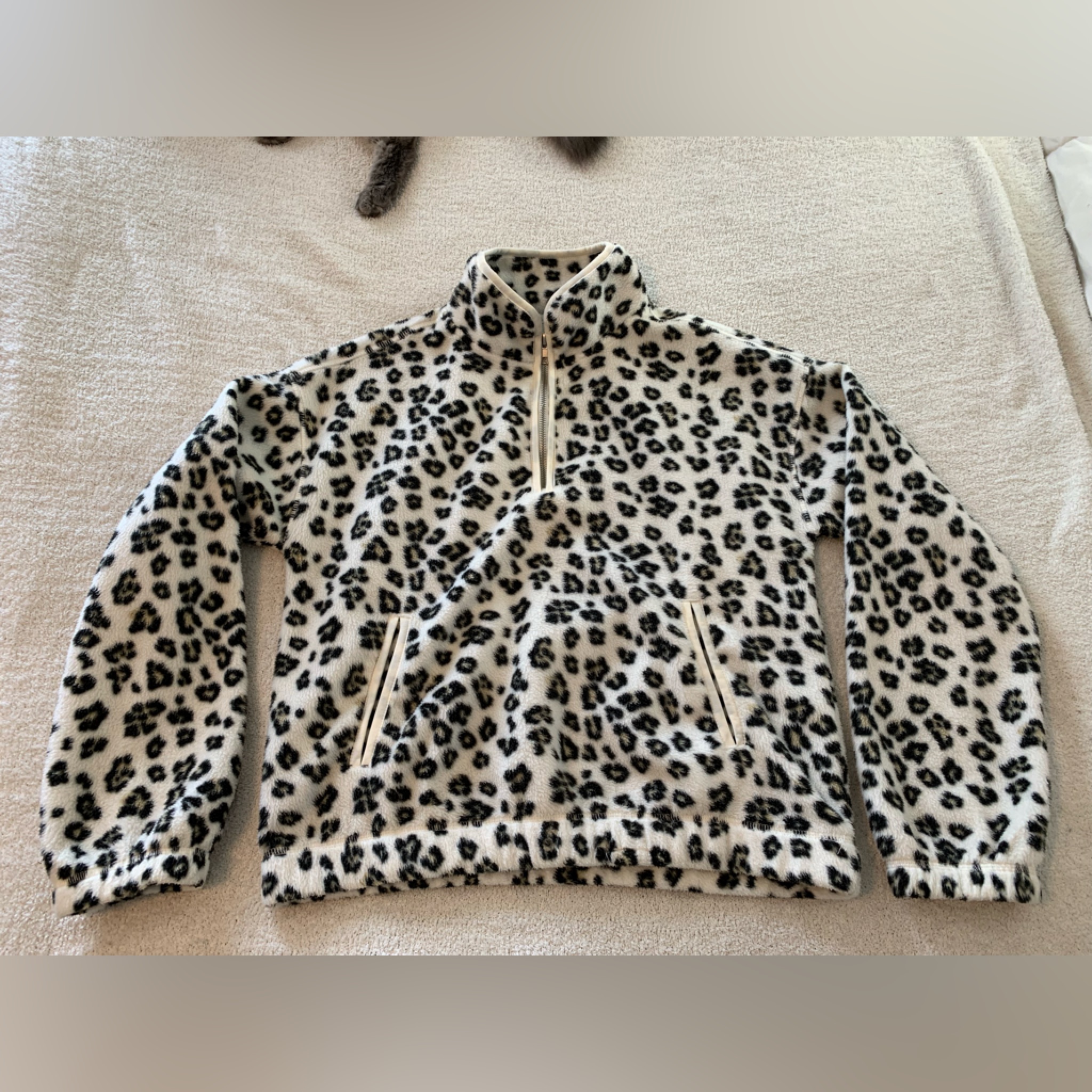 Thread & Supply Leopard Print Half Zip